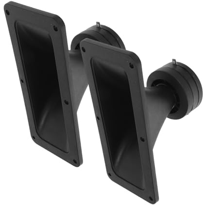 NUOBESTY Lot De 2 Tweeters en Plastique pour Haut-Parleurs Système Audio Accessoire pour Haut-Parleur Noir Polypropylène