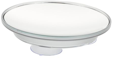 ABOOFAN Espejo de Baño con Ventosa Aumento Espejo Aumentativo para Maquillaje con Fácil Instalación y Amplio Campo Visual Diseño Elegante Plata para Detalles Faciales Precisos