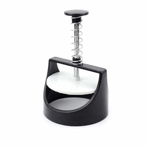 SDMAX Burger Patty Press with Spring-Loaded Handle, Stable Anti-Slip Base, One-Hand Operation, Reduced Mess, Easy Release, Quick Cleaning, Long-Lasting, Compact Design,