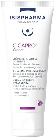 ISISPHARMA CICAPRO Cream 40 ml - Crème réparatrice apaisante hydratante - Visage et Corps - Peaux Irritées et Abîmées - Post-acte dermatologique - Sans parfum - Fabrication Française