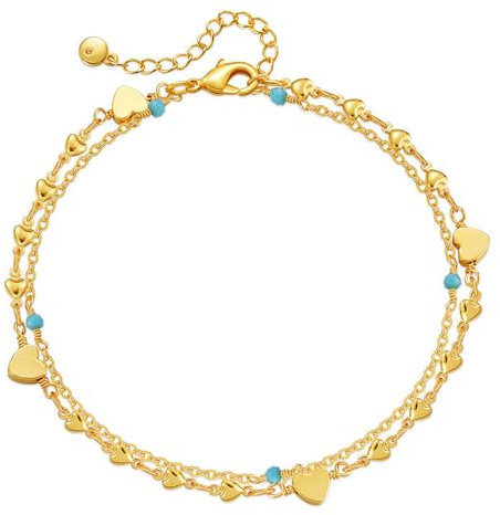 Ecripe Anklets for Women, Stylish Foot Jewellery, Adjustable Gold Chain Ankle Bracelet