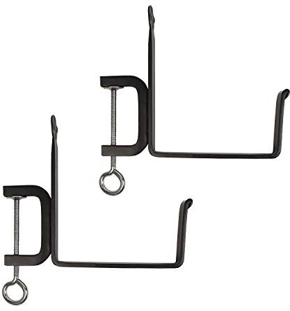 Achla Designs SFB-01C Clamp-On Flower Box, 6 Deck Bracket, Black