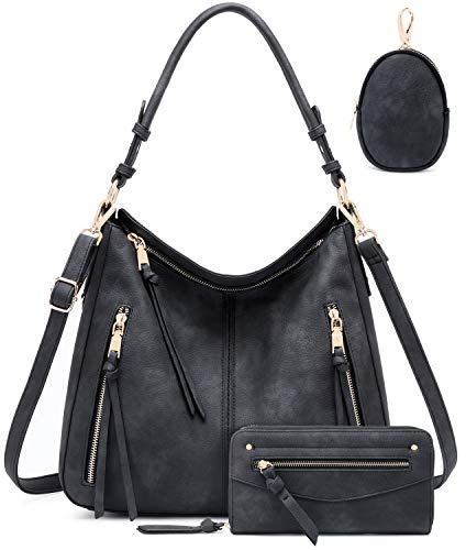 lapsting Hobo Taschen für Damen, Handtaschen, Boho Schultertaschen, Crossbody-Taschen aus Kunstleder., 3PCS 14inch-18inch