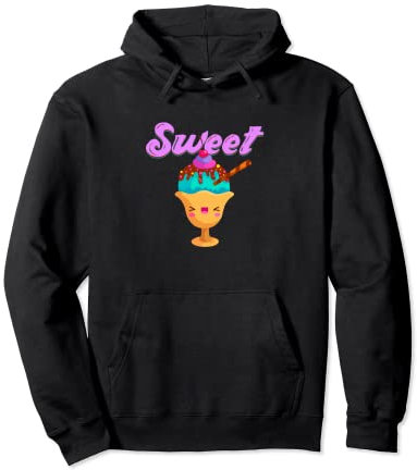 Sweet Ice Cream Sunday Cuillère à dessert Kawaii Sweat à Capuche