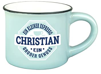 Persönliche Espresso Tasse - Christian |Steinzeug|50ml|