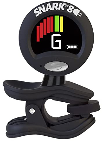 Snark SNARK8 Gitarren-Stimmgerät, kompatibel mit Gitarren, Bass, Violinen, Ukulelen und mehr, wiederaufladbarer USB, Schutzhülle und Reinigungstuch, 360° drehbar, automatische Abschaltung
