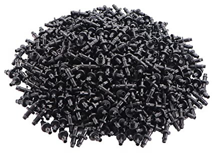 100 Stück Tropfbewässerungskupplungen mit Widerhaken für 4 mm/7 mm Rohr, Tropfbewässerung, Bewässerungssystem-Armaturen