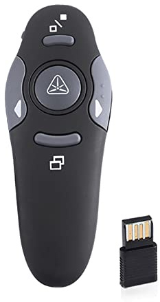 Presentación remota 2.4GHz Presentador inalámbrico USB PowerPoint PPT Flip Pen, puntero con luz roja para Mac, computadora, portátil, para profesor, uso en la oficina