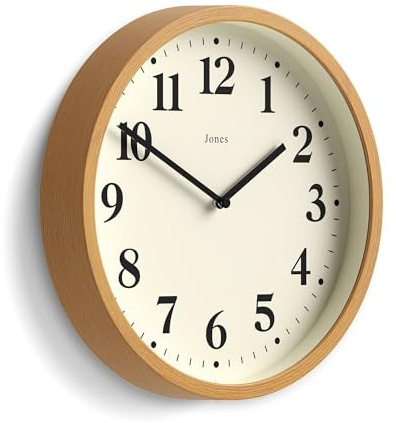 JONES CLOCKS® Lodge Wanduhr | Kleine Moderne Uhr | 25 cm | Mittleres kunstholz | Klassischer zeitgenössischer Stil für küche, Wohnzimmer oder büro