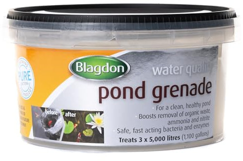 Blagdon Water Quality Pond Grenade, Safe, Natural, Fast Acting Beneficial Bacteria & Enzymes for Clean Pond Water, Pack of 3
