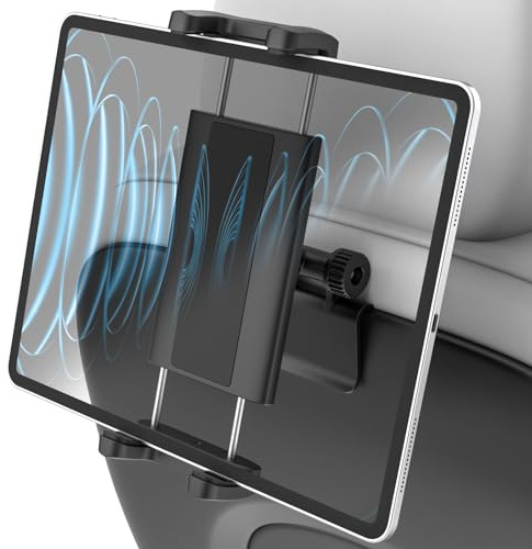 Kolasels Tesla Tablet Halterung Rücksitz, Tesla Kopfstütze iPad Halter für Model 3/Y, 360° Drehbar Tesla Model 3 Tablet Halterung für iPad Pro Air Mini, Galaxy, Fire, Switch, Handys, 4–12.9“