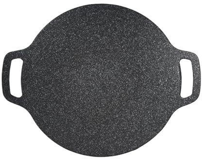 KEOHVEY Baking Plate, Medical Stone Induction Hob BBQ Plate/Commercial Cassette Pan Teppanyaki Iron Plate/Portable Outdoor Camping Stove-Gas Model 41cm