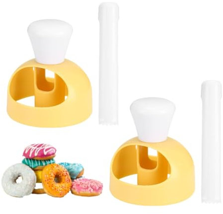 Moule à beignets, Donut Moule 2 Ensembles Donut Gâteau Moule Plastique De Gâteau De Beignet De Fabricant De Coupeur Desserts Pain Cutter Mold Cuisine Outil Pour la Cuisson De Gâteau