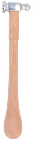 Mini martillo americano hecho a mano con mango de madera de cabeza grande, martillo dorado pulido, martillo de cabeza redonda, herramienta de oro multifuncional