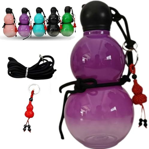 GplHAIN 2024 Bottiglia d'Acqua di Zucca, 800ml Bottiglia d'Acqua Sportiva di Grande capacità, Stile retrò, Bottiglia d'Acqua di Zucca Potabile,D