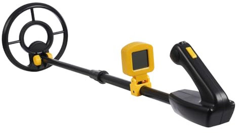 Metalldetektor-Kinder Metallsuchgerät Einstellbare Länge 71-89cm,Die Suche nach Gold und SilberMit 1* Schaufel und Harke für Metalldetektion flachen Wasser, Schatzspiel, Schatzsuche Kinder (Gelb)
