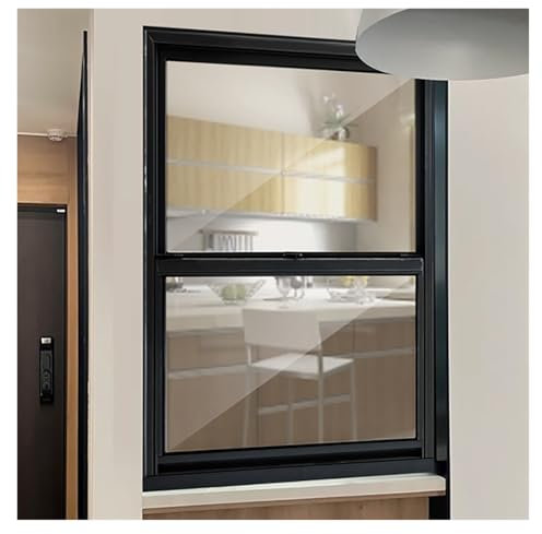 Fenêtres d'abri de jardin avec cadre en aluminium avec verre trempé de sécurité, faciles à installer, fenêtres de rechange pour abris de jardin coulissants verticaux (80 x 150 cm)