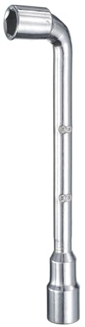 sourcing map L-förmiger, abgewinkelter Sechskant-Steckschlüssel, 8 mm, 45#-Stahl, doppelseitig, metrisch, 6-Punkt-Rohrsteckschlüssel für allgemeine Reparaturen, Rohrleitungen, Fahrrad-Autowartung