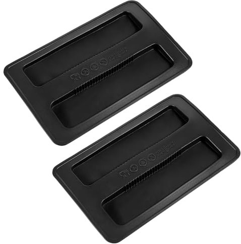 2 Pack Heat-Resistant Silicone Toaster Covers for 2 Slice Models - Food Grade Dust Protector with Wide Slot Design, UK Kitchen Countertop Storage Accessories (Black)
