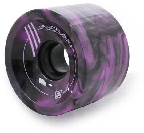 BRAVORD Longboard Wheels 70mm 78A PU, Mixed-Color Wheels for Cruisers and Longboards– Pack of 4 (Mix-Purple)