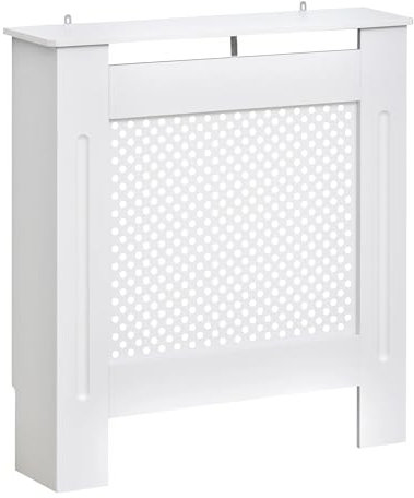 Copertura for radiatore, mobiletto riscaldante in MDF massiccio, di piccole dimensioni, bianco, moderno, for la casa, copertura antipolvere for radiatore, coperture for riscaldamento, copertura for ca