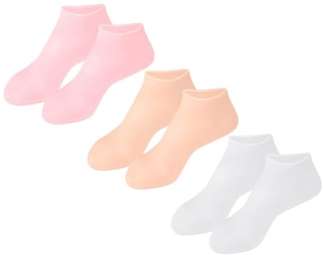 ARTSEWPLY Feuchtigkeitsspendende Fußmaske Für Trockene Rissige Füße Fußpeelingmaske Mit Silikonsocken Feuchtigkeitsspendende Fußmaskensocken Zum Duschen Oder Fußbad