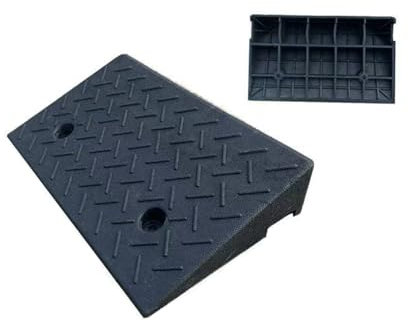 HUFIREHU Bordsteinrampe Gummi Rampen Tragbar Schwellenrampe rutschfeste Auffahrrampen Vollgummi FüR Rollstuhl, TüRschwelle, Auto, Motorrad(50 * 30 * 12cm/19.7 * 11.8 * 4.7in)