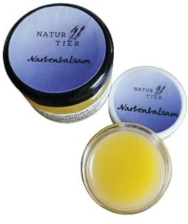 NaturTier Narbenbalsam 30 ml Narbencreme Narbenpflege Narbensalbe - 100% Natürliche Inhaltsstoffe - Hund, Katze, Pferd