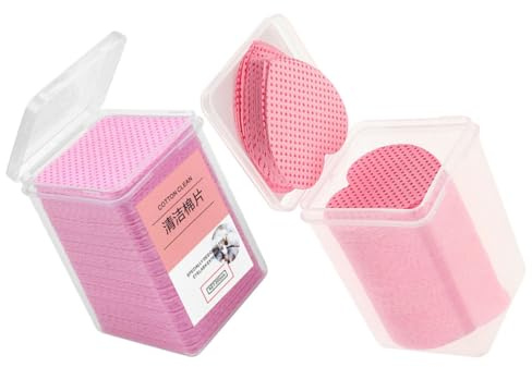 MOTHNUR Lingettes De Coton Non Pelucheuses 400 Pcs Taille Compacte Pour Ongles En Gel Et Vernis Dissolveur Colle Utilisatrices De Manucure Voyage Format Pratique