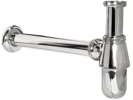 ALVA VARIA Prisma - Lavabo sifón 5/4 sin válvula, cromado, tubo de pared 32 x 300 mm