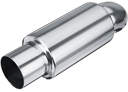 Escape Coche Silenciador Escape Coche Resonador Curva Acero Inoxidable De Tubo Cola, Universal, 63mm/2,5 , 1/2 Uds(1 PC)
