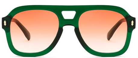 FEISEDY Retro Thick Aviator Sunglasses for Women Men, Large Vintage Shades | Oversized Square Pilot Chunky Sun Glasses B9174