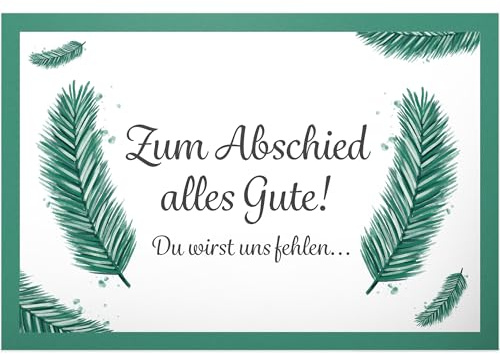 DankeDir! Zum Abschied Alles Gute - Schild Abschiedskarte Jobwechsel Geschenkidee Abschiedsgeschenk Kollegen Geschenk Verabschiedung Kollege Chef Karte - Abschied Arbeitskollege Büro