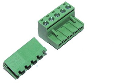5-poliger Stecker, rechtwinklig, 5,08 mm, weibliche Schrauben, Paar-Set, Grün, PCB CNC