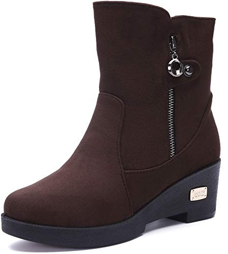 Gaatpot Bottes Femmes Bottines De Neige Chaude Hiver | Chaussures avec Fourrées , Antidérapage, Compensées Boots, Botte Elégante