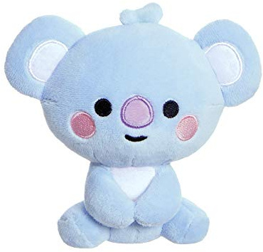 Aurora, 61378, BT21 Offizieller Merchandise, Baby Koya sitzende Puppe, 12,7 cm, weiches Spielzeug, blau