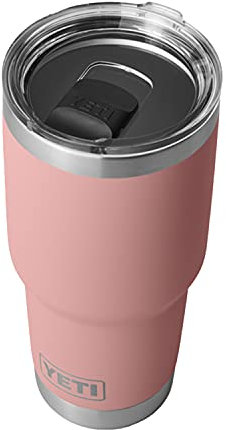 YETI Rambler - Vaso aislado al vacío de 880 ml, colores retirados, acero inoxidable, con tapa MagSlider, color rosa arenisca