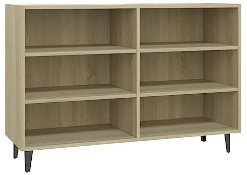 vidaXL Sideboard Beistellschrank Kommode Schrank Anrichte Bücherregal Bücherschrank Mehrzweckschrank StandschrankSonoma-Eiche 103,5x35x70cm Holzwerkstoff