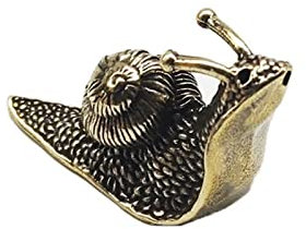 YGAKX Kupfer Mini Schnecke Miniatur Figur Büro Desktop Dekoration Antikes Tier Handwerk Tee Haustier Messing Räucherstäbchen Halter Kleine Ornamente