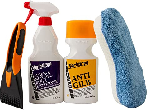 Reinigungsset für Boote Außenreinigung Yachticon Anti Gilb Algenentferner Kit