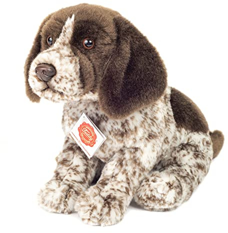 Teddy Hermann 91968 Deutsch Drahthaar Welpe 30 cm, Kuscheltier | Besonders flauschiger Premium-Plüsch, mit viel Liebe zum Detail, ab 18 Monaten, waschbar, Füllung mit recyceltem Polyester