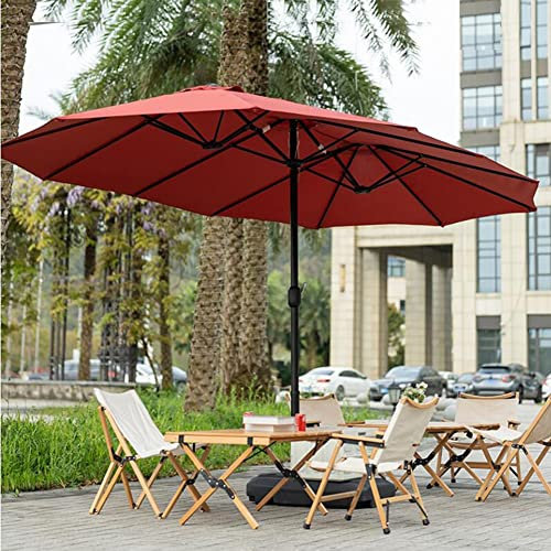 JJ Home Parasol de Jardin Double Face, Parasol de Patio, abri de marché pour décorer Les Restaurants en Plein air de Rue (Color : Burgundy)
