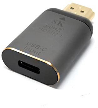 System-S Adaptador USB 4 Tipo C Macho a HDMI 2.1 Hembra 40 Gbps USB 4.0 Cable en Gris