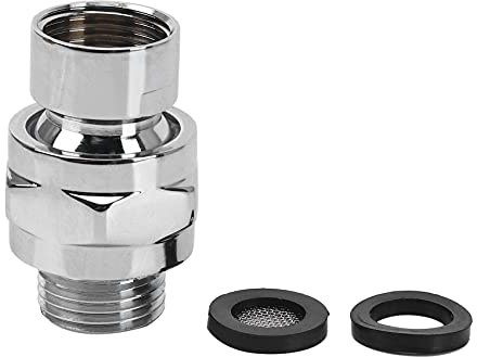 Peukerty Brazo de ducha con articulación esférica de latón cromado adaptador giratorio ajustable