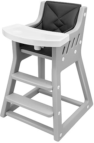 Wemk Hochstuhl, Kinderhochstuhl für Babys, Babystuhl mit Abnehmbarem Tablett & Weichem Kissen, Waschbar, mitwachsend ab 6 Monate bis 3 Jahre