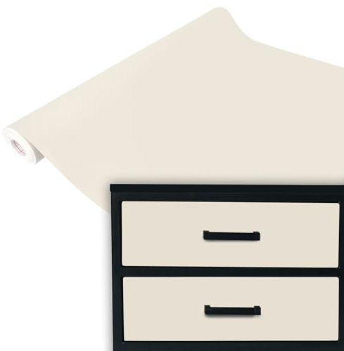 DecoMeister Klebefolie Möbel 67,5x740 cm - Selbstklebende Möbelfolie in glänzend und matt - PVC Folie für Möbel - Selbstklebende Folie für schnelle Umgestaltung und Renovierung - Sand Matt