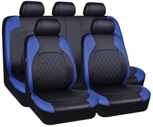 BEROZA Autositzbezüge, für Dacia Duster 2.Gen 1.Gen HM HS 2010-2023 5-Sitze Ledersitzbezüge Allwetter wasserdichtes Komfortabler Autositzbezug Full Set Sitzbezüge,D