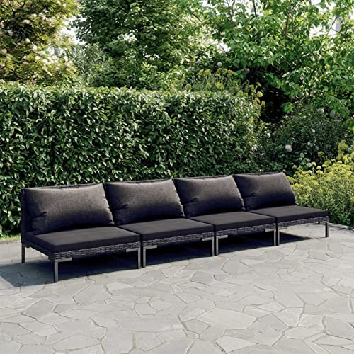 Rantry 4-TLG. Trädgårdssloungeset med kudde, trädgårdssoffa, trädgårdsmöbler, set, utomhus, soffa, loungesoffa, balkongsoffa, hörnlounge, balkongmöbler, sittgrupp för trädgård, balkong, poly rotting