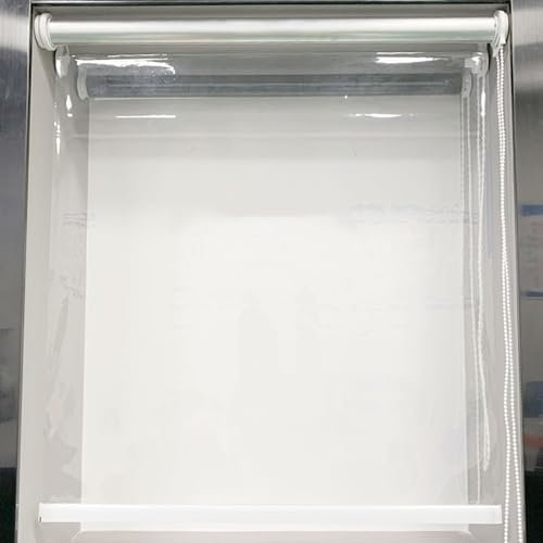 X1NGFU Transparente wasserdichte Rollo,PVC-Kunststoff-Regenschutz-Fenster Rollo,Outdoor Pergola Wetterfest Durchsichtige Seitenrollo, Für Terrassen,Außen,mit Zubehör,Breite x Höhe (80cm x 180cm)