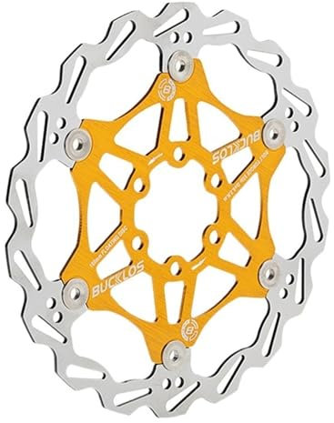 Bremsscheiben Fahrrad Fahrrad Scheibenbremse 160/180/203 Fahrrad schwimmende Rotoren Edelstahl Mountainbike Bremsscheibe Fahrrad Bremsscheibe (Color : 1PC 160mm Gold)